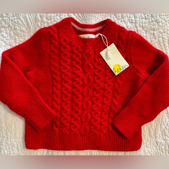NWT Mini Boden Rockabilly Red Sweater - Picture 2 of 3